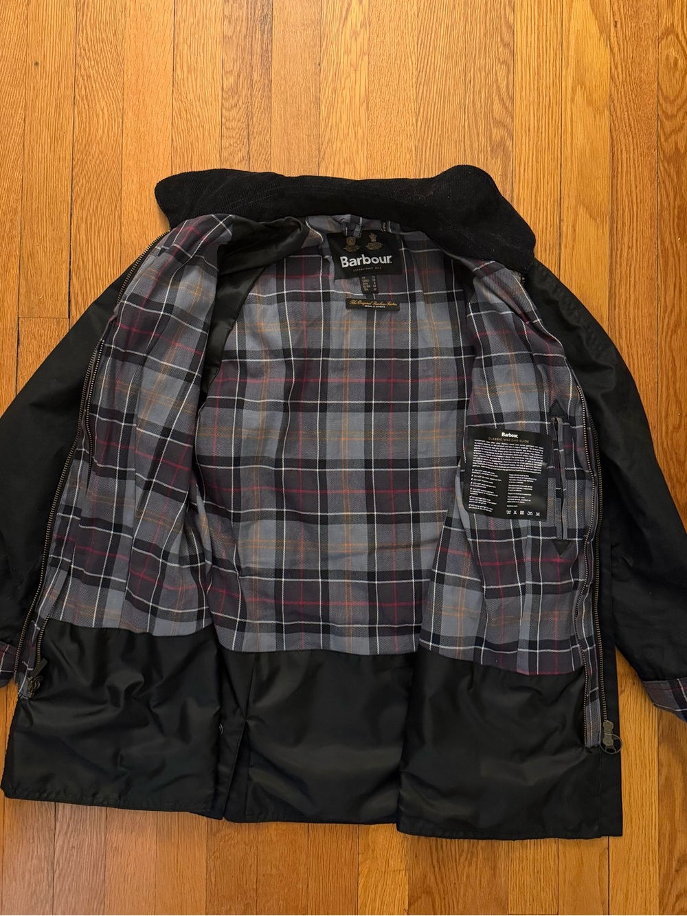 Black Barbour Beadnell Waxed Jacket and Hood, Women’s US 8 - Picture 5 of 9